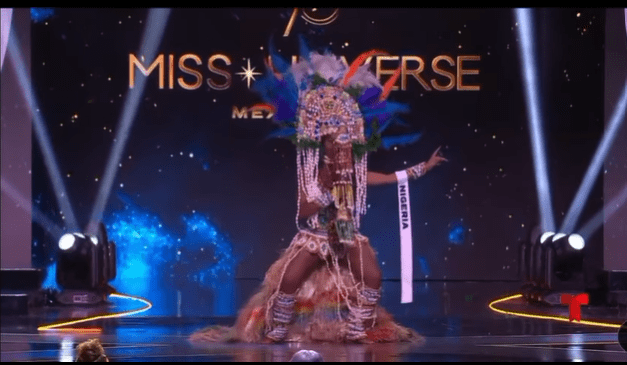 Chidimma Adetshina Shines in Njikoka Costume at Miss Universe 2024, Celebrating Nigerian Unity and Heritage