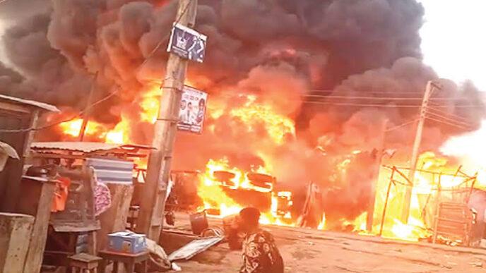 Lagos Spare Parts Market Fire: Millions in Losses as Blaze Engulfs Idumota Shops