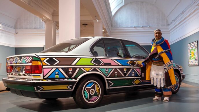 Johannesburg Exhibition Showcases the Brilliance of 89-Year-Old Esther Mahlangu