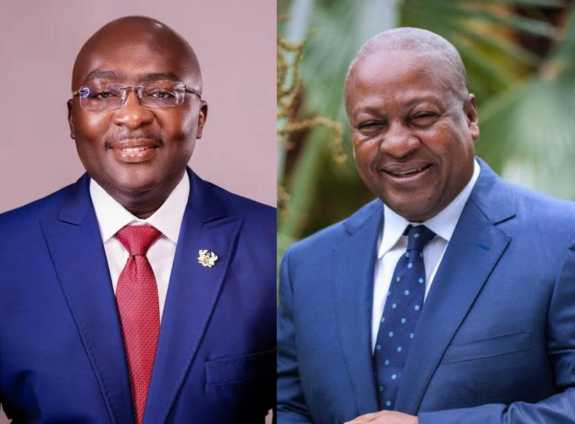 Bawumia (Left) and Mahama (Right)