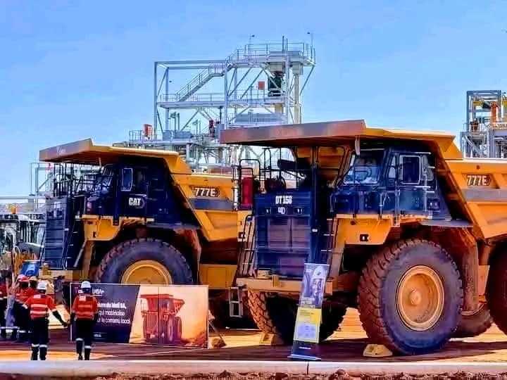 Heavy-duty machineries at the Lithium plant in Goulamina