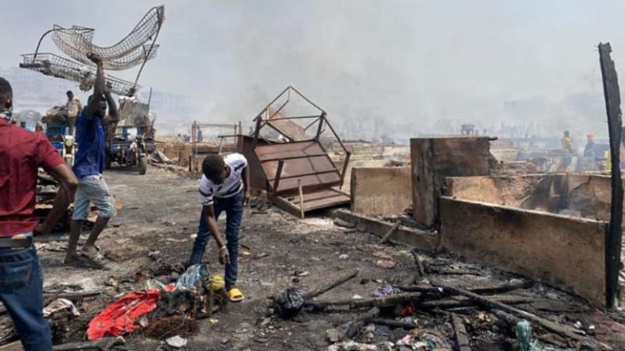 Accra’s Kantamanto Market Fire: NADMO Launches Aid and Recovery Efforts