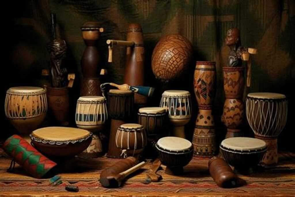 african musical instruments credits vecteezy